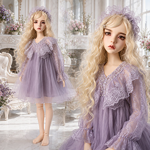 Trinity F Doll Size - Lumiere Lace Dress (Violet)