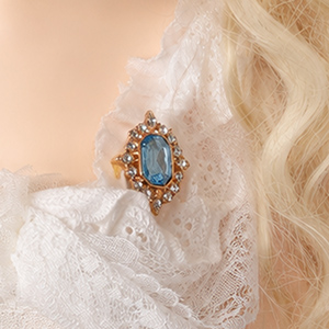 Jewel Brooch – Azure Small Oval (brooch)