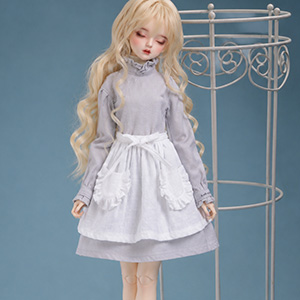 SD - AJ Gray Frill Dress (Lettering), Apron / Gray Frill Dress (Lettering) with Apron 19/1st