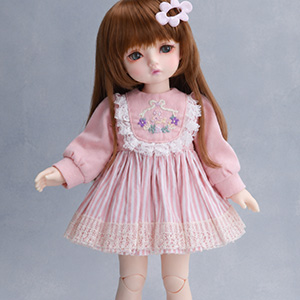 USD - Pink Striped (Embroidery) One Piece / Pink Striped Dress (Embroidery) 08/2nd/01