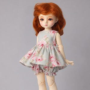 USD - Sky Blue Floral Sleeveless Top and Bloomers / Sky Blue Floral Sleeveless Top and Bloomers 09/2nd/01