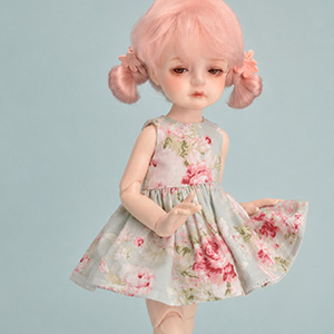USD - Sky Blue Floral Sleeveless One Piece/ Sky Blue Floral Sleeveless Dress 18/2nd/01