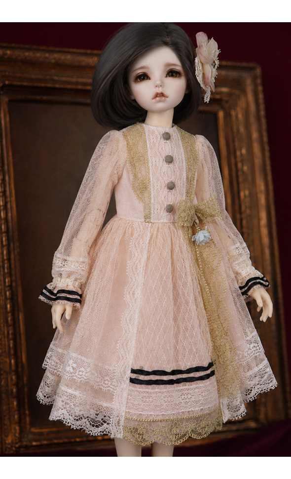 MSD - Beige Mesh Apron (Round Front Buttons) 02/3rd/01