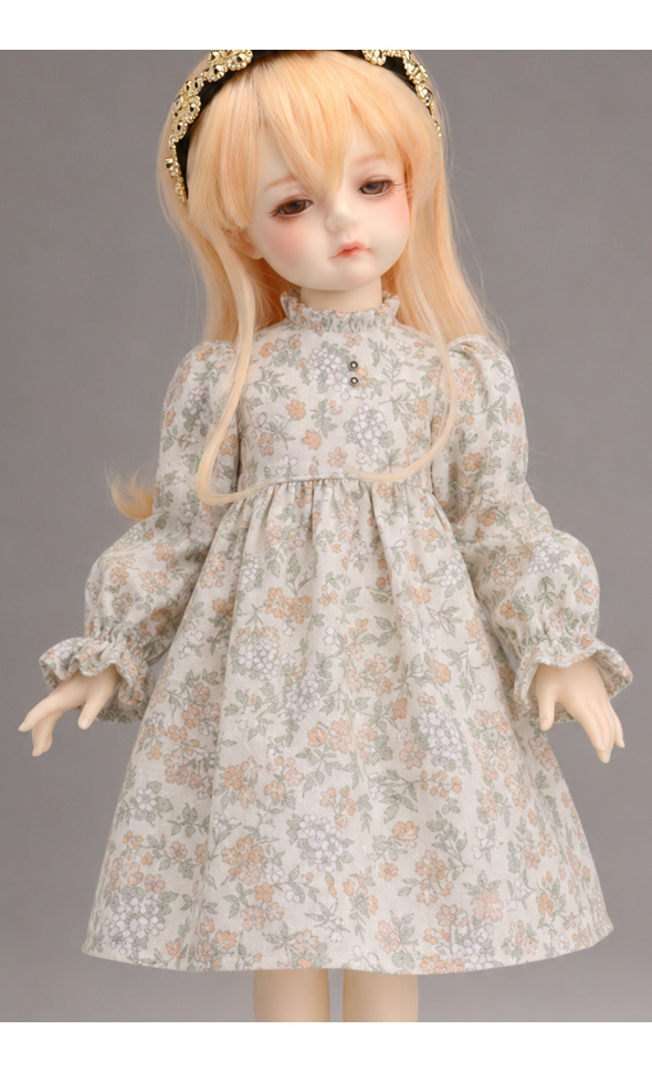 USD - Beige Small Floral Dress / Beige Small Floral Dress 14/3rd/01