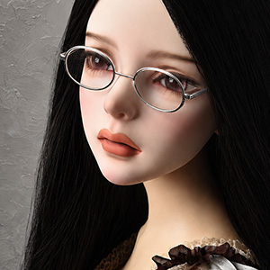 (13-15) Trinity & Lusion size -Round Steel Lensless Frames Glasses (Silver) / Glasses