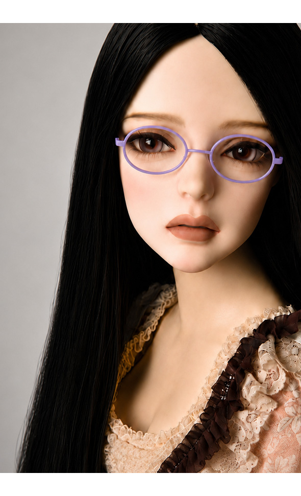 (13-15) Trinity & Lusion size -Round Steel Lensless Frames Glasses (Violet) / Glasses