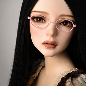 (13-15) Trinity & Lusion size -Round Steel Lensless Frames Glasses (Pink)