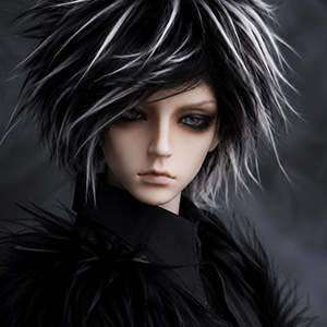 (8-9) Mohair Free Style Wig (Blackwhite)