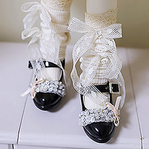 MSD - MS-283 Ivory bowknot stockings