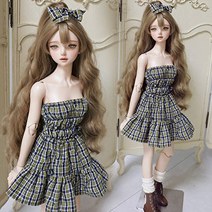 SD - AK-428 Tube Top Check Dress AJM0806