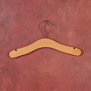 (Damaged Sale) Trinity Doll F Size - Wooden Hanger ; Clothes Hanger (Natural) / Shoulder Width 24cm