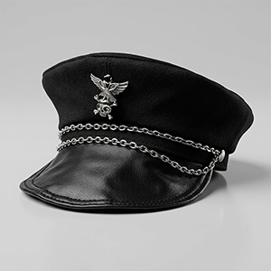 (8-9) Officer Hat (Type- Black E) ZZ1