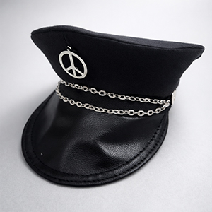 (8-9) Officer Hat (Type- Black P) ZZ1