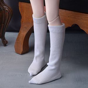 MSD - Stripes Loose Socks (White)[A9-5-4] ZZ1