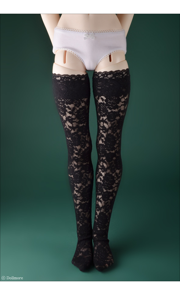 Trinity Doll - FOH Lace Band Stockings (Black - A) ZZ1