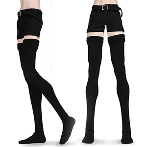 Glamor Model M - Long Solid Stockings (Black) [N]