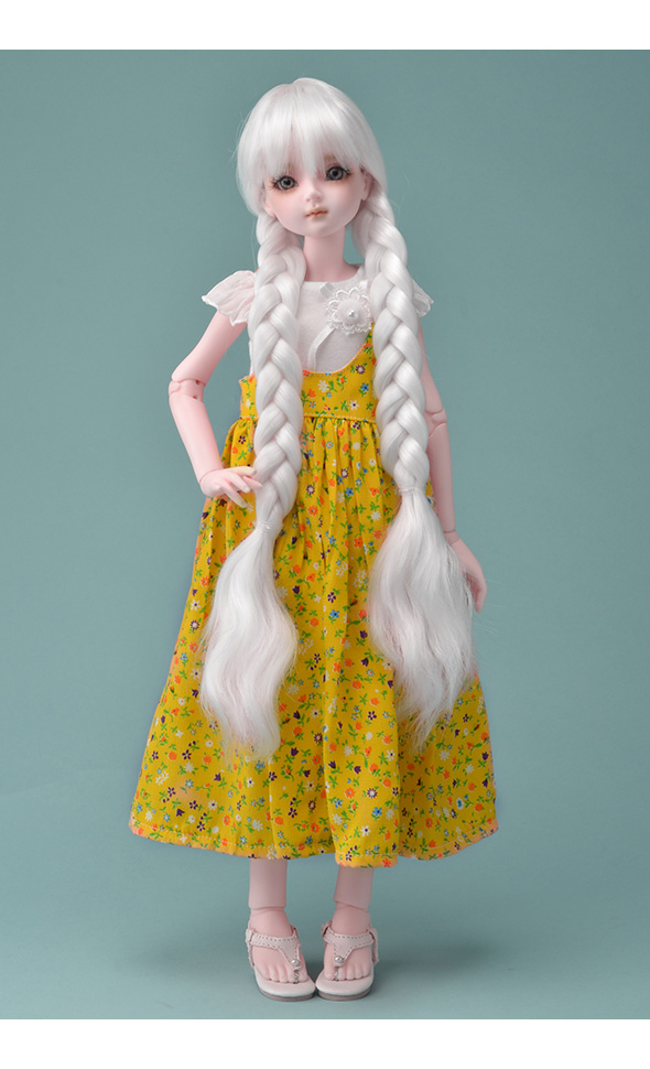 (7-8) Shirley Bang Pgtail Wig (White) ZZ1