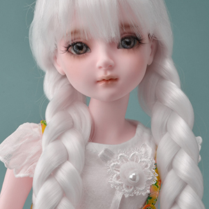 (7-8) Shirley Bang Pgtail Wig (White) ZZ1