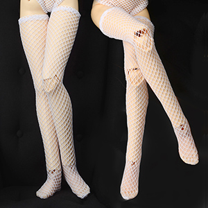 SD - Big Net Band Stockings (White) [N]