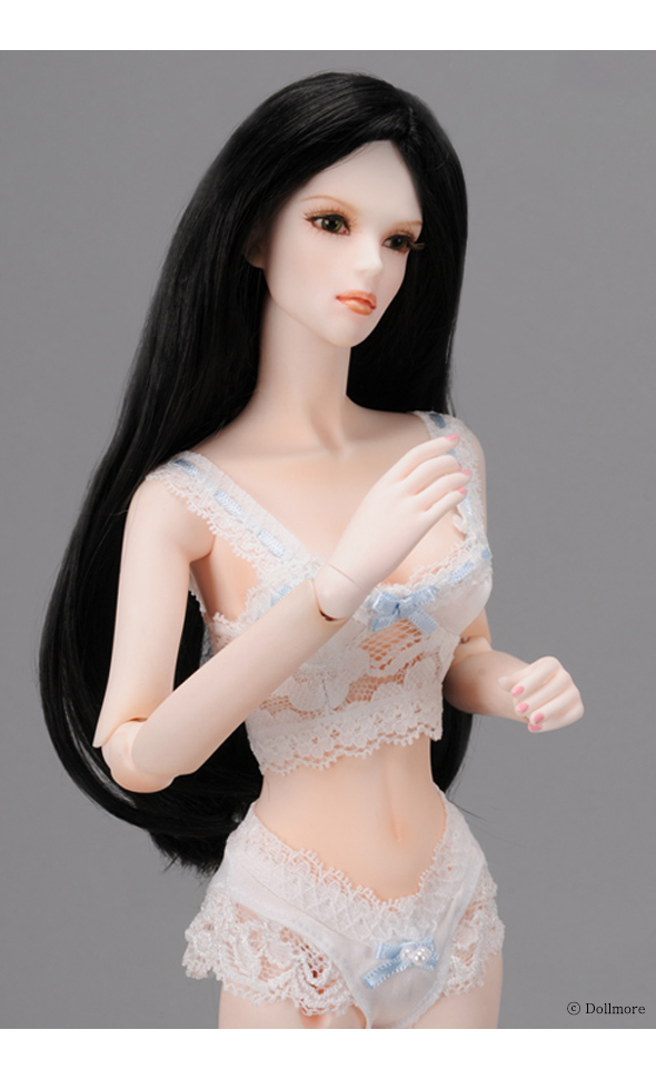 (4-5) Parting Straight Wig (Black) ZZ1