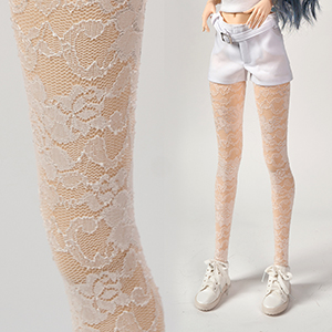 Model F - Yasisi Band Stockings (White) [I]
