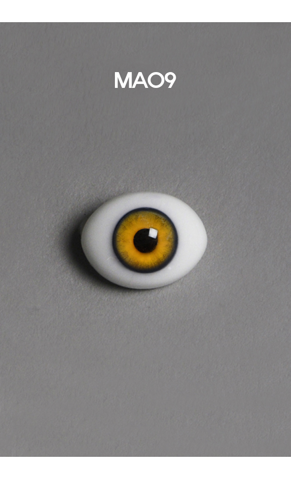 12mm Classic Flat Back Oval Glass Eyes (MA09)