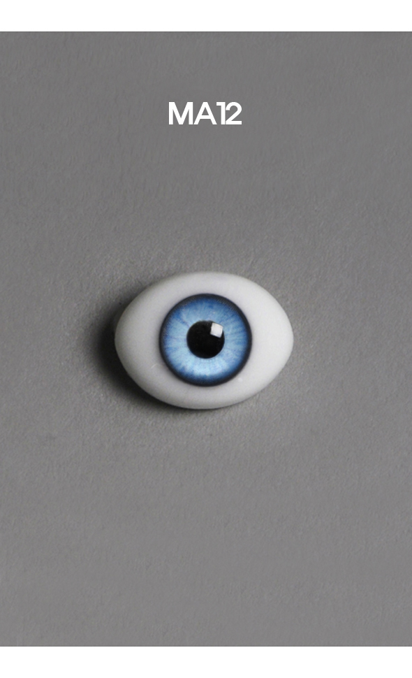 12mm Classic Flat Back Oval Glass Eyes (MA12)