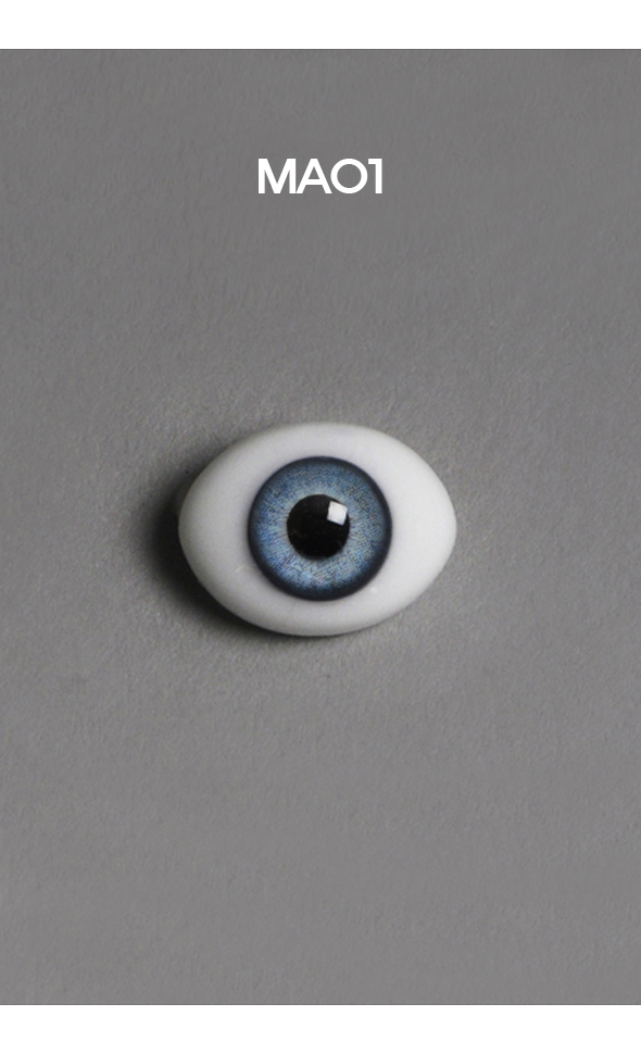 12mm Classic Flat Back Oval Glass Eyes (MA01)[N5-2-2]