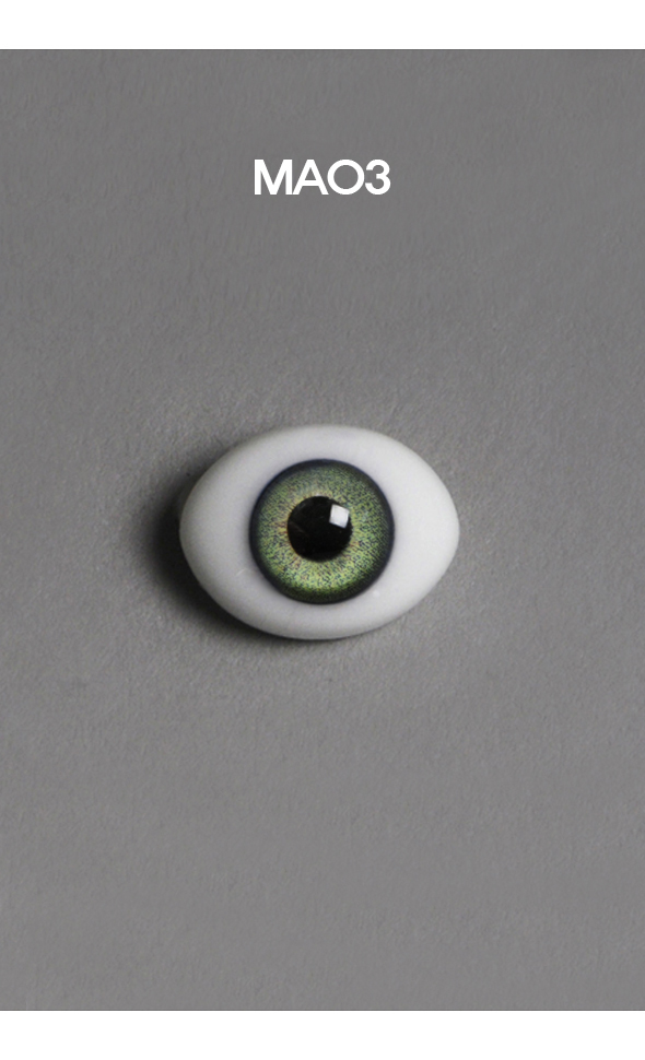 12mm Classic Flat Back Oval Glass Eyes (MA03)