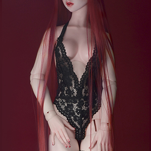 Trinity Doll size - V Lingerie all-in-one (Black) ZZ1