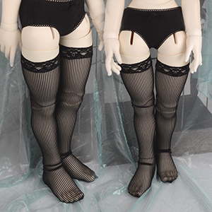 Lusion Doll Size - Lunelle Band Stockings (Black) ZZ1