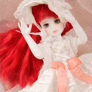 Banji size - Long Wool Wig (Red)