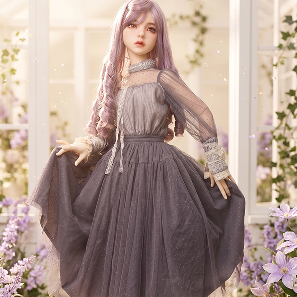 Trinity F Doll Size - Wisteria Haze Dress (Violet Gray) - LE5 ZZ1