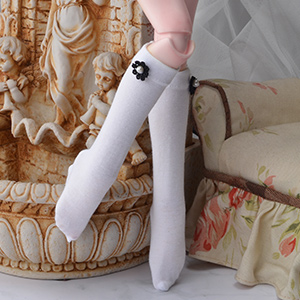 MSD - Flower Knee Stocking (White) ZZ1